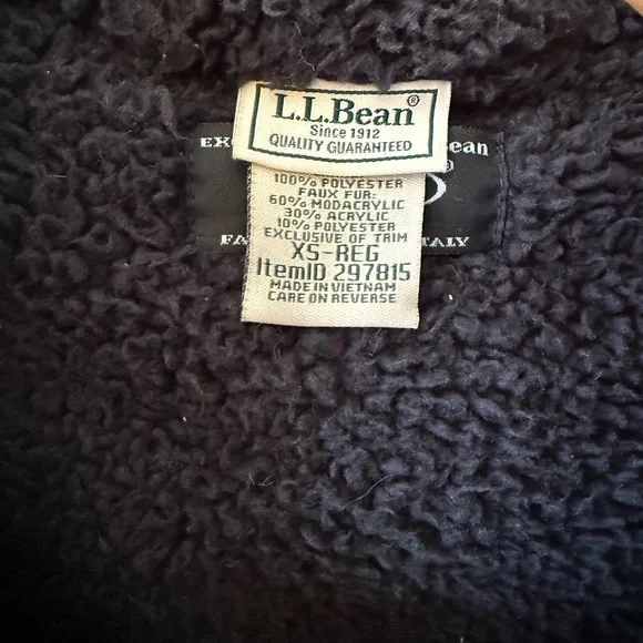 L.L. Bean Red and Black Plaid Wool Parka with Faux Fur Hood - Picture 8 of 10